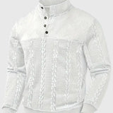 Dawson - Pruhovaný Henley svetr s dlouhým rukávem