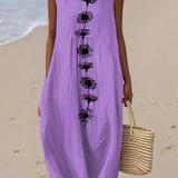 Emma | Midi Dress in Violet Bloom