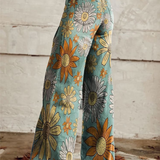 Cecilie - Květinové Palazzo Kalhoty