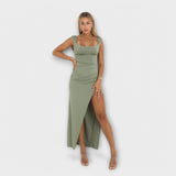 Barbora - Stylové midi šaty z elastického materiálu