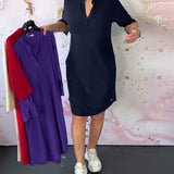 Lenka – Elegantní šaty s V-výstřihem pro každodenní nošení
