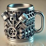Motorový hrnek s mechanickým designem