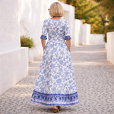 Eliška | Elegantní květinové šaty s jemným nádechem