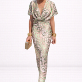 Veronika – Stylové maxi šaty s elegantním zavinovacím designem