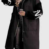 Monika | Stylový Elegantní Kabát s Kapucí