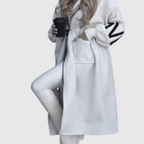 Monika | Stylový Elegantní Kabát s Kapucí