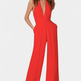 Fialový dámský jumpsuit