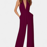 Fialový dámský jumpsuit
