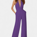 Fialový dámský jumpsuit