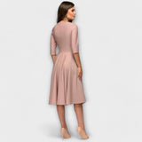 Milena - Elegantní swing šaty s páskem