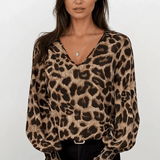 Susana - Elegantní blůza s leopardím vzorem