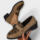 Savannah - Stylové mokasíny s leopardím potiskem