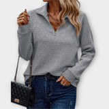 Vilja - Pullover with Polo Zip